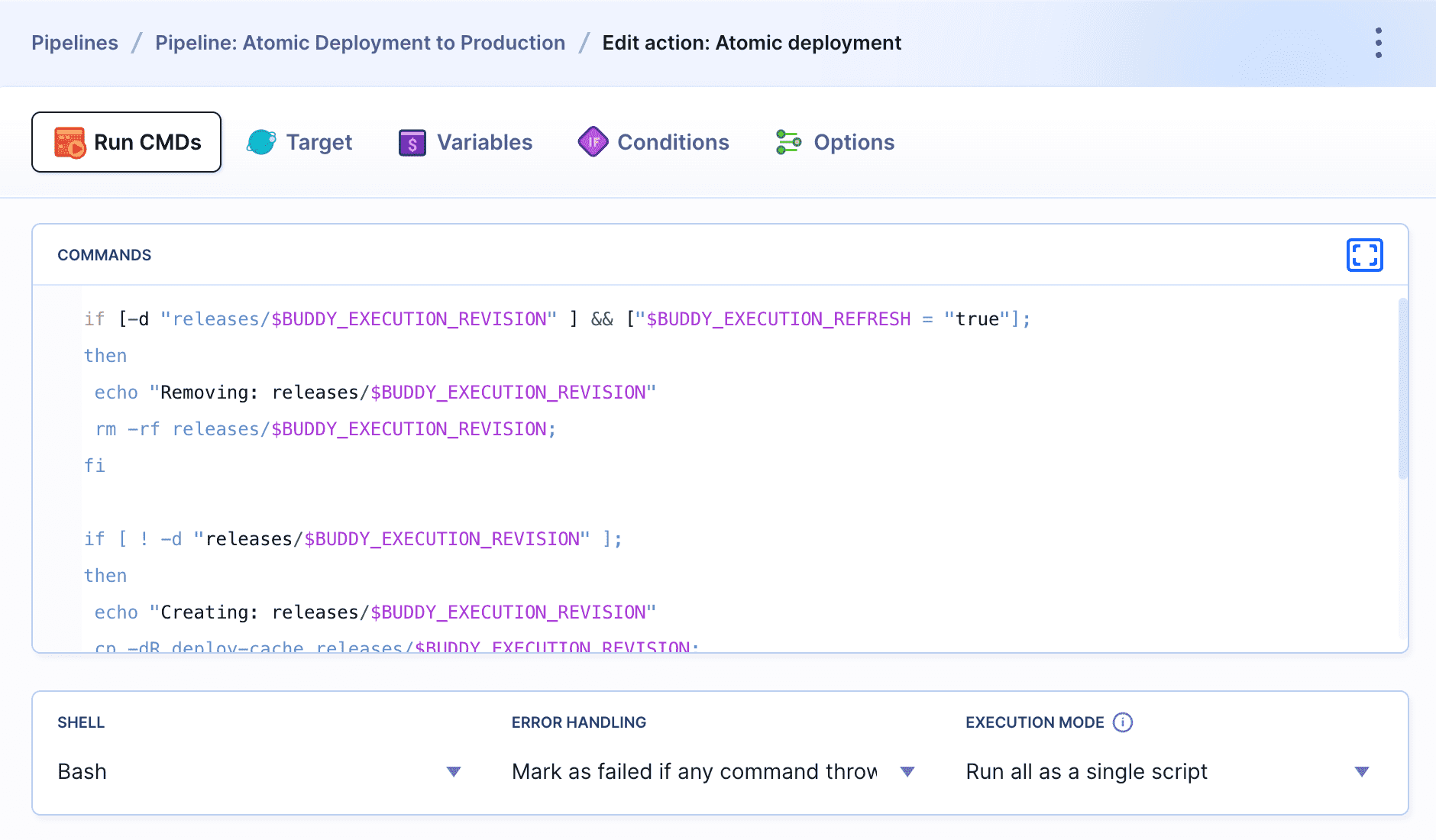 An atomic deployment template which creates and switches the upload directories on the server