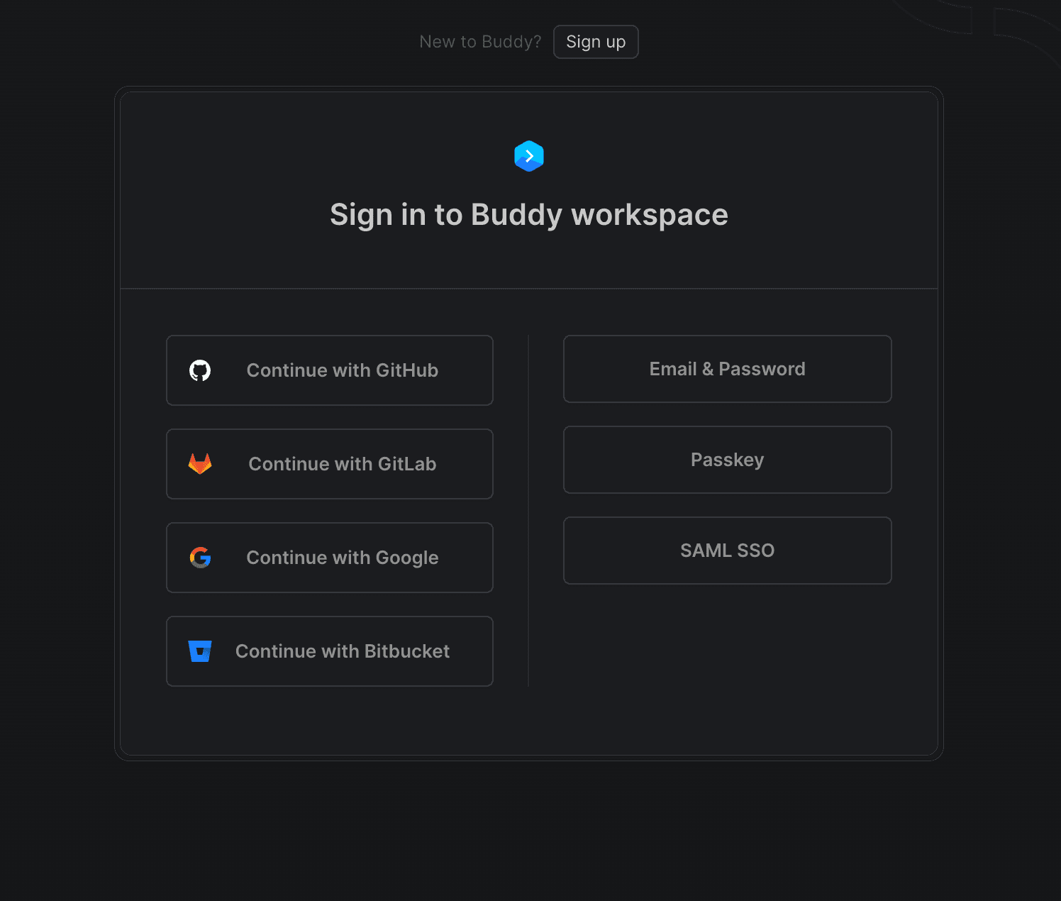 Buddy login screen shown after opening the Buddy auth protected preview address in a private window