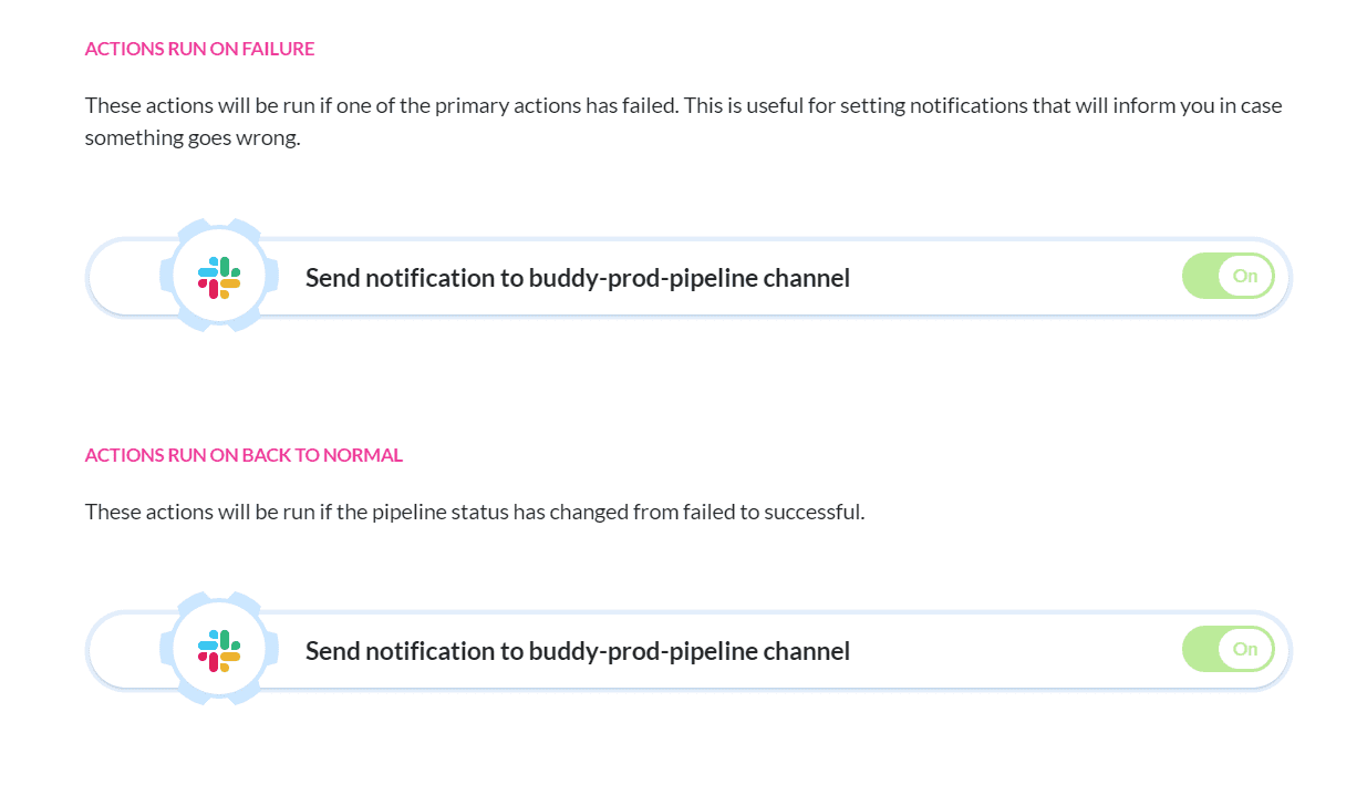 Conditional actions