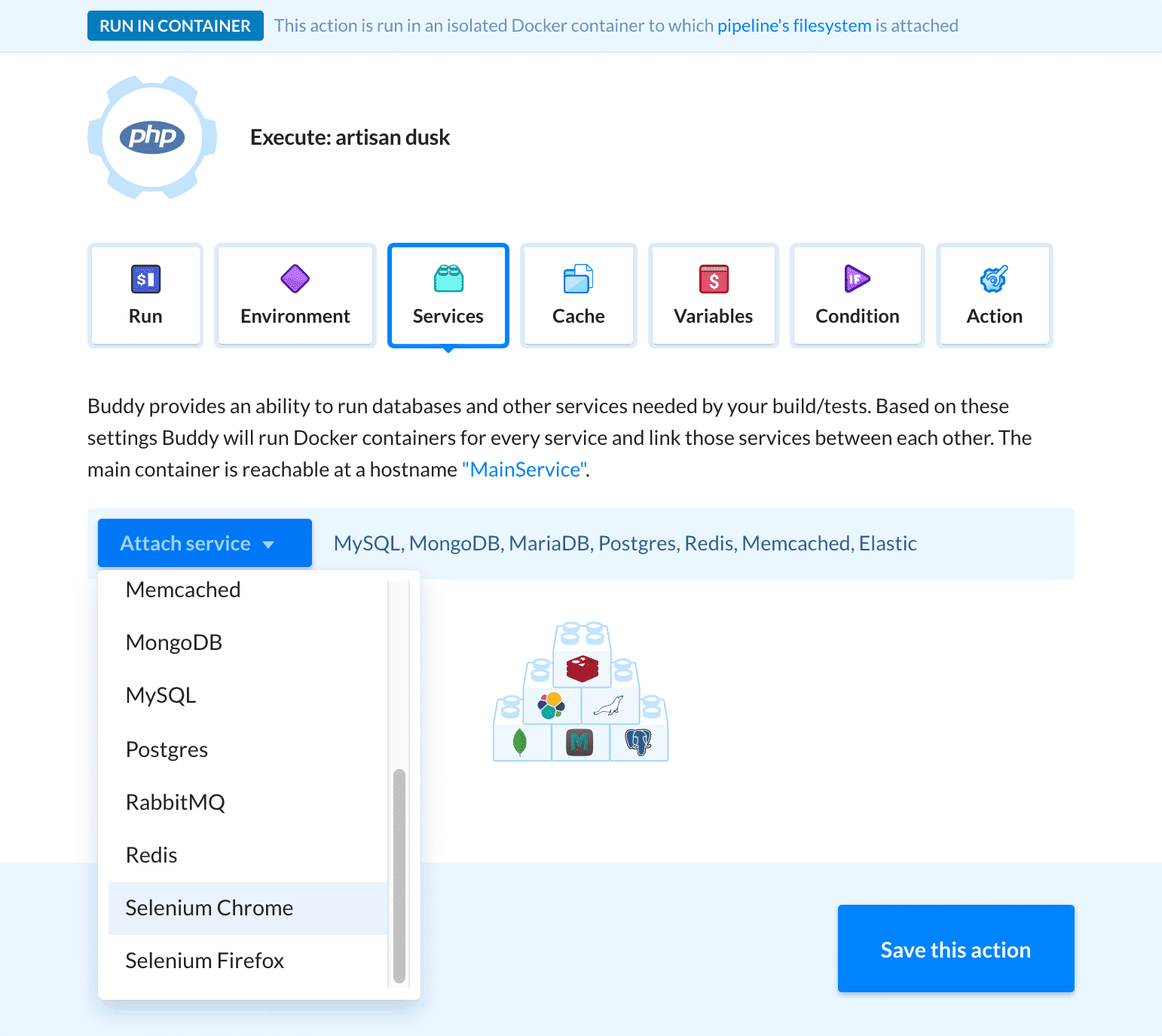 Attaching Chrome service