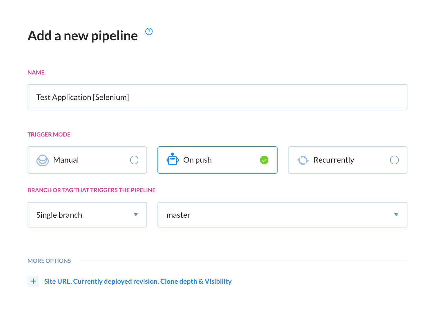 Add a new pipeline