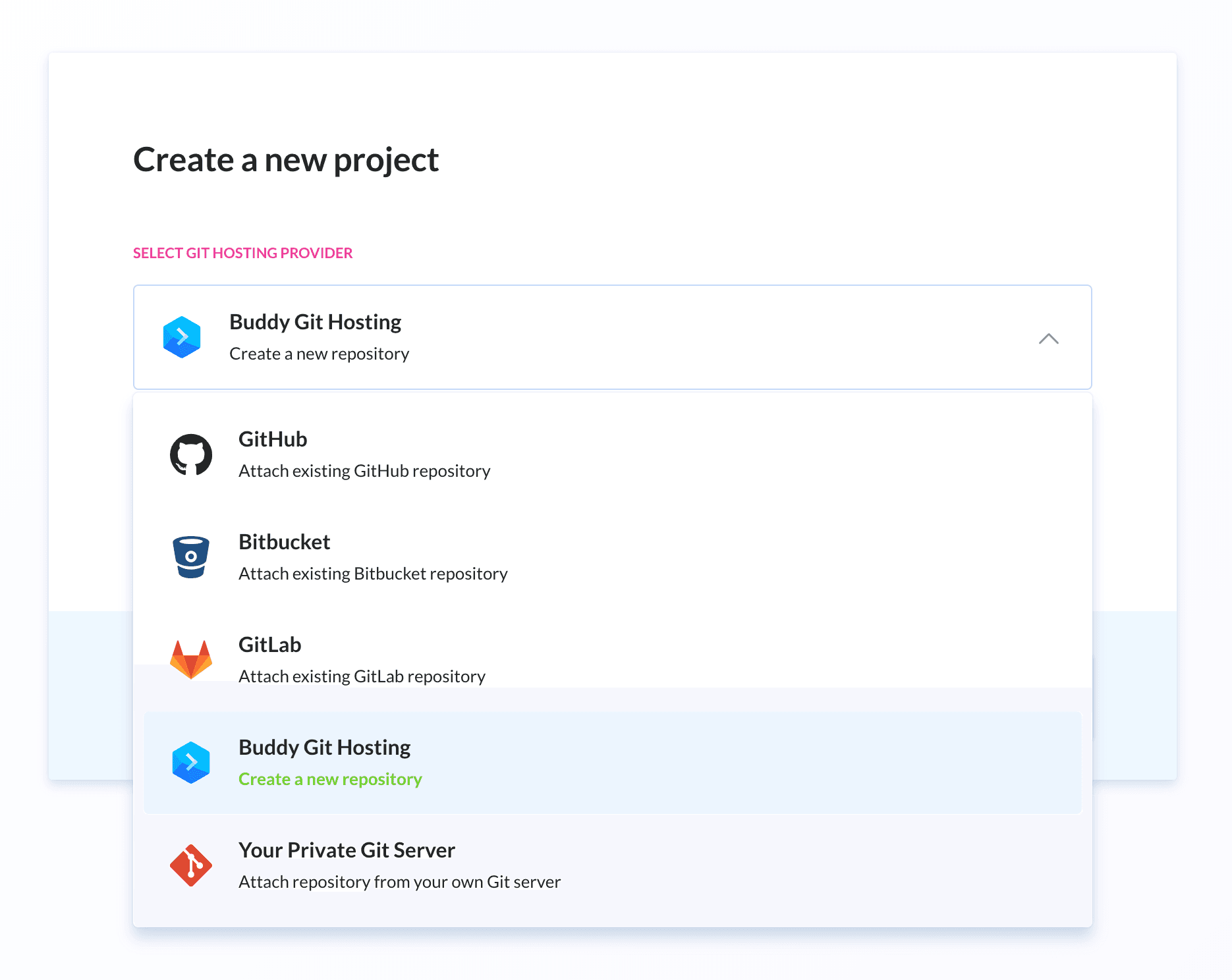 Choosing Git repository