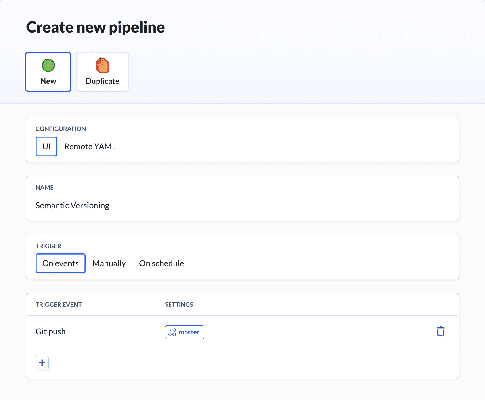 Adding new pipeline