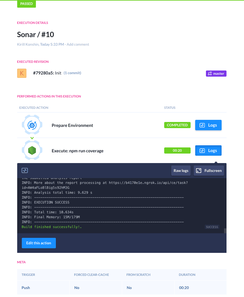 Action logs