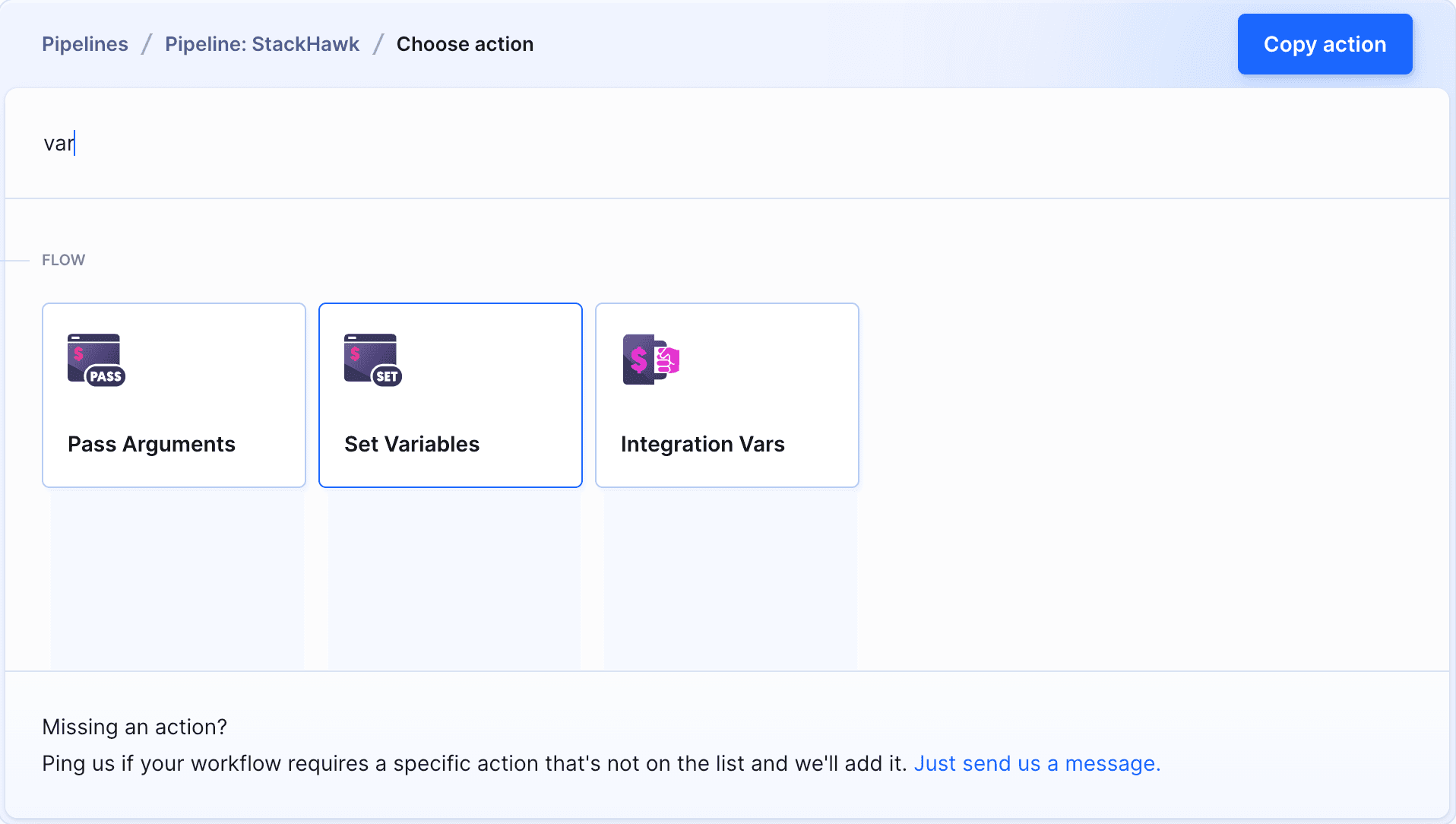 Set Variables in Buddy action roster