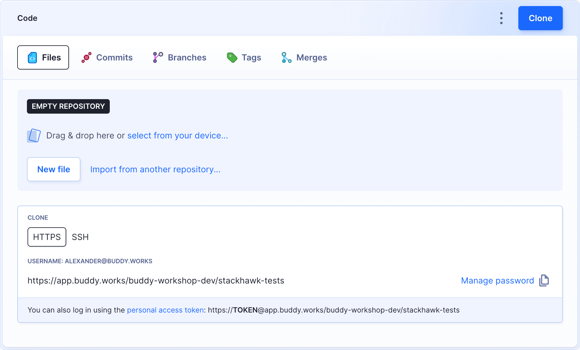 Repository view on Buddy Git hosting
