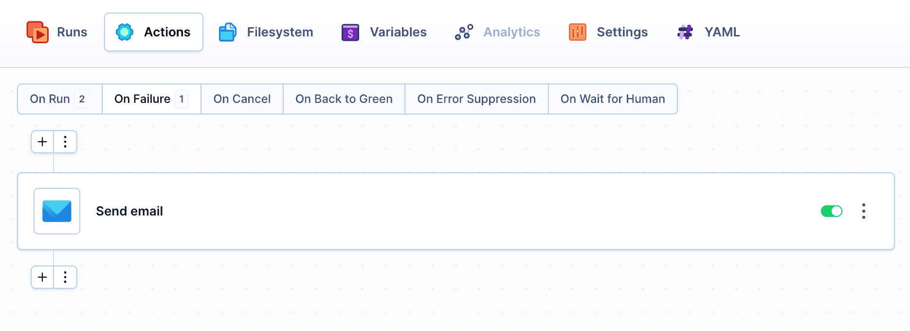 Pipeline with conditional notification