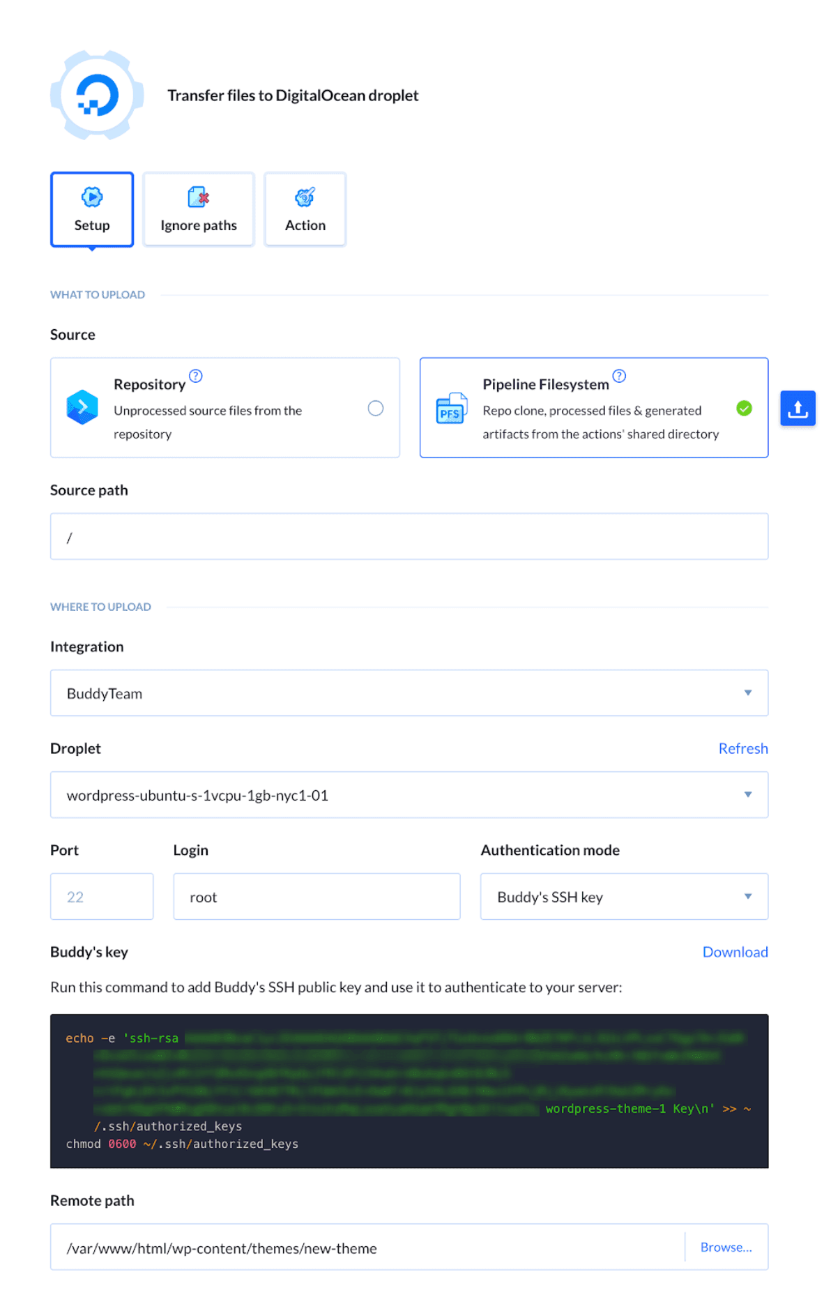 DigitalOcean configuration