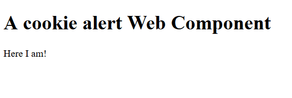 Cookie alert - First version
