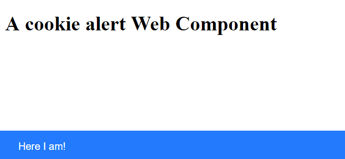 Cookie alert with CSS