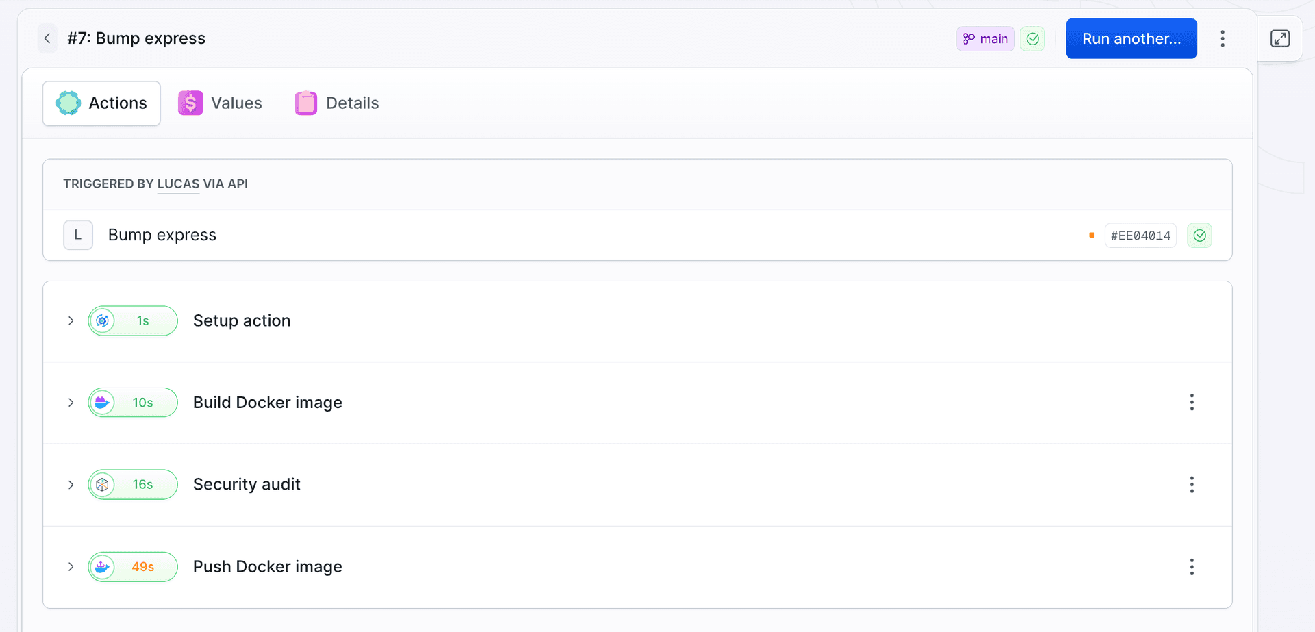 Green run: build, Security Audit, and push