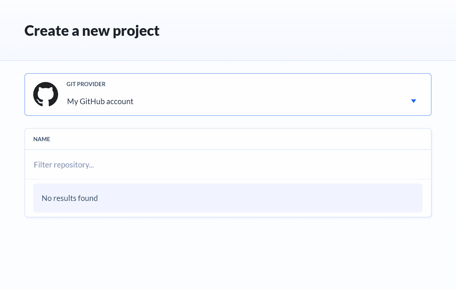 Error details – repositories missing on the list