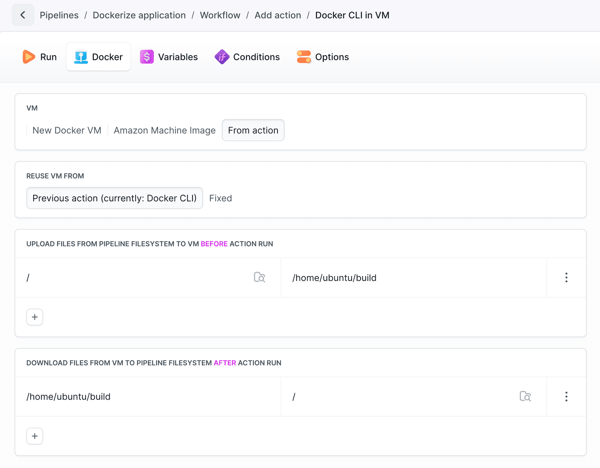 VM configuration options