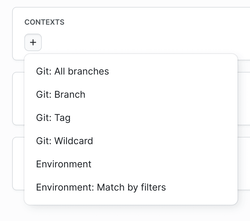 Select environment context