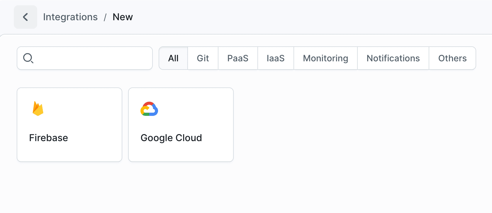 Firebase integration selection: Firebase or Google Cloud