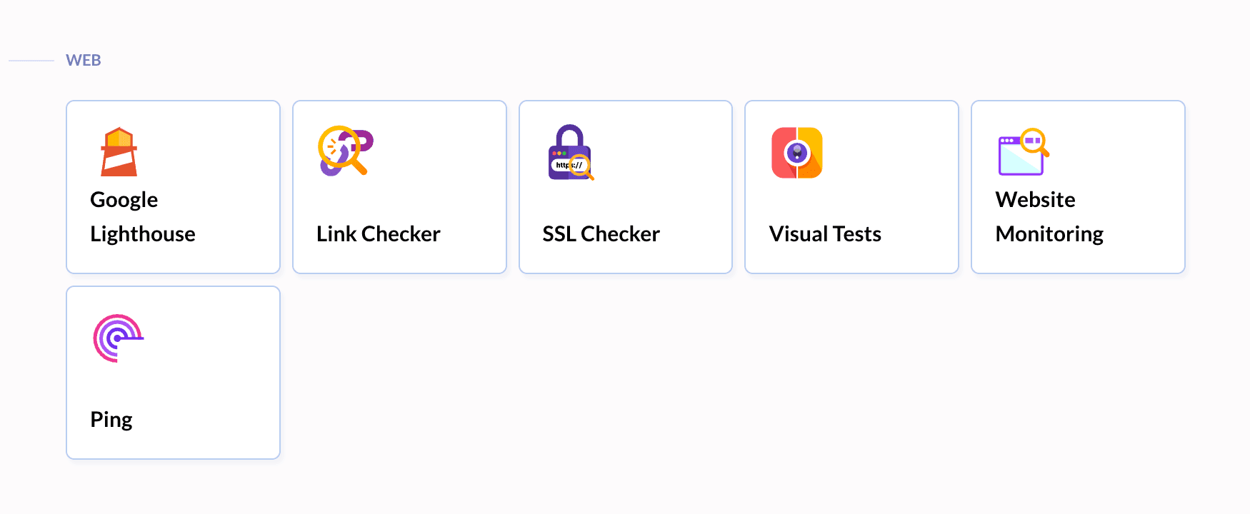 Web monitoring actions