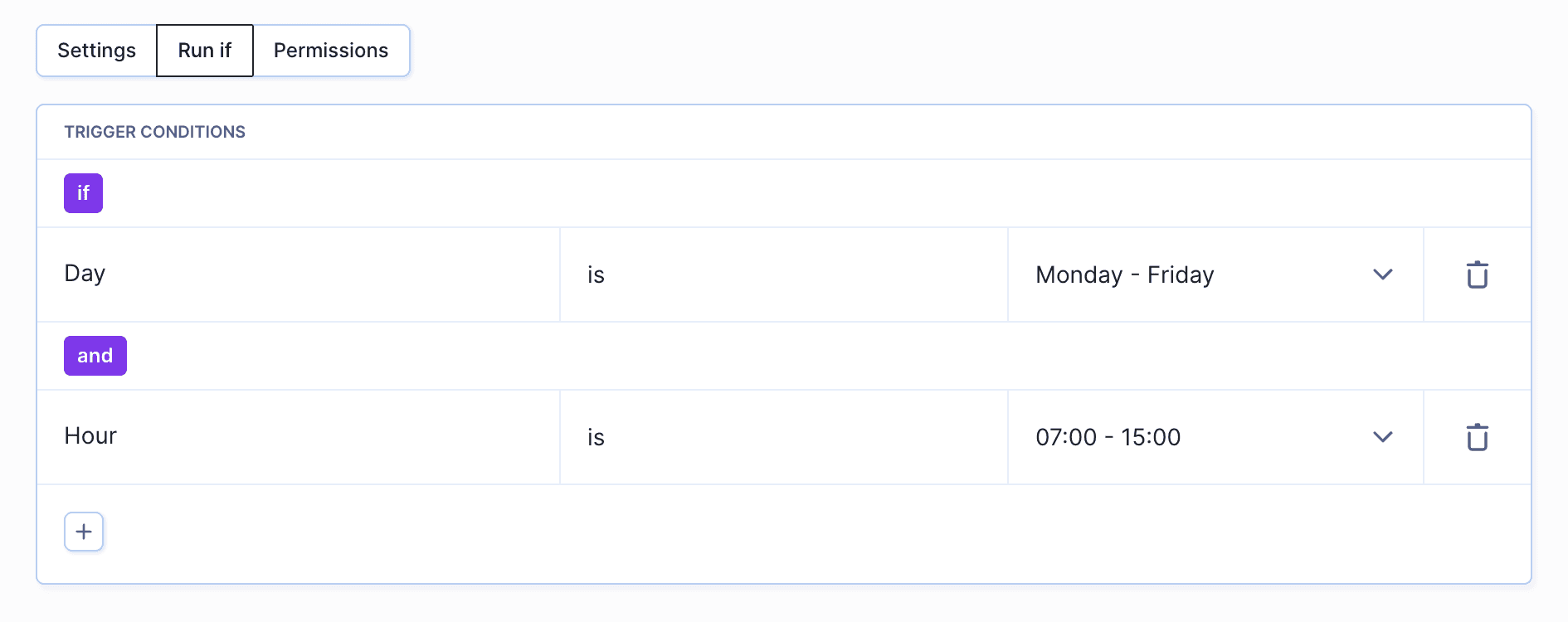 Multi-condition trigger