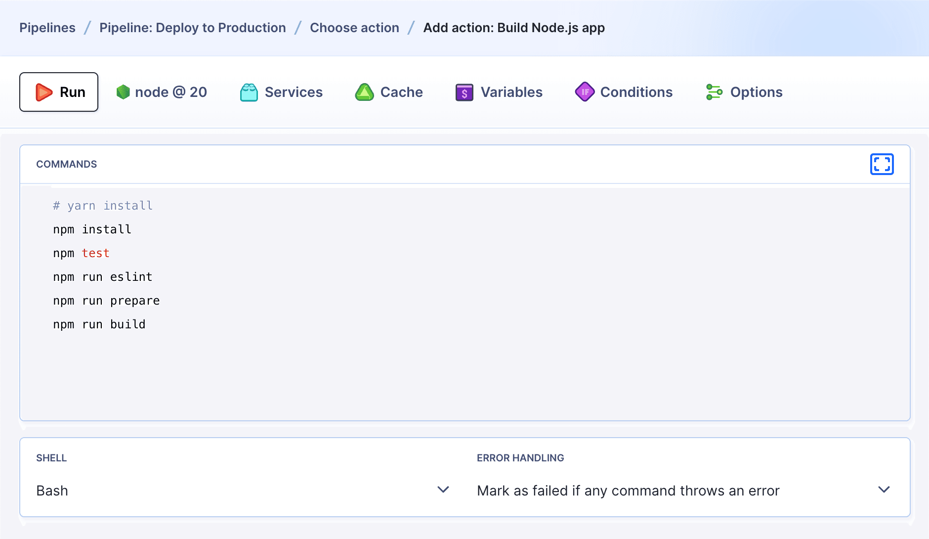 Example Node script