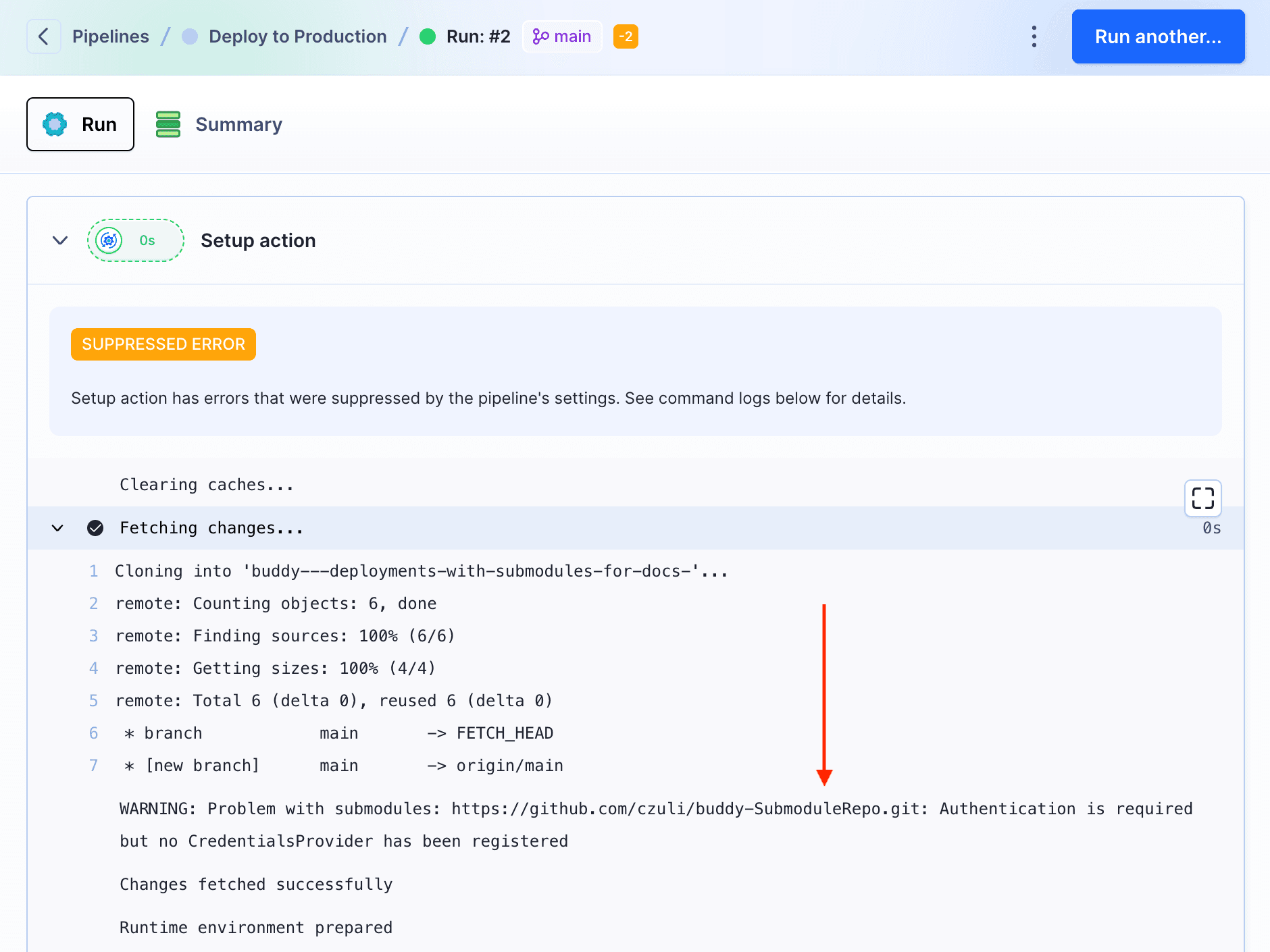 Authentication error