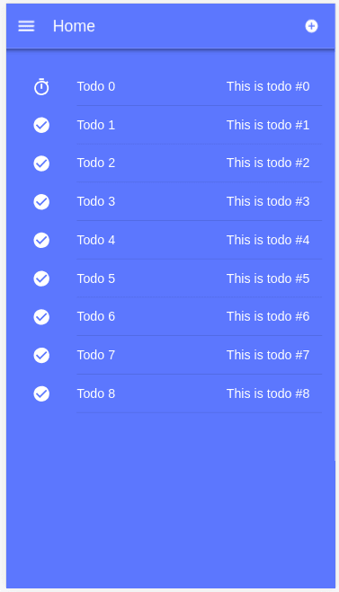 Screenshot of the Home page