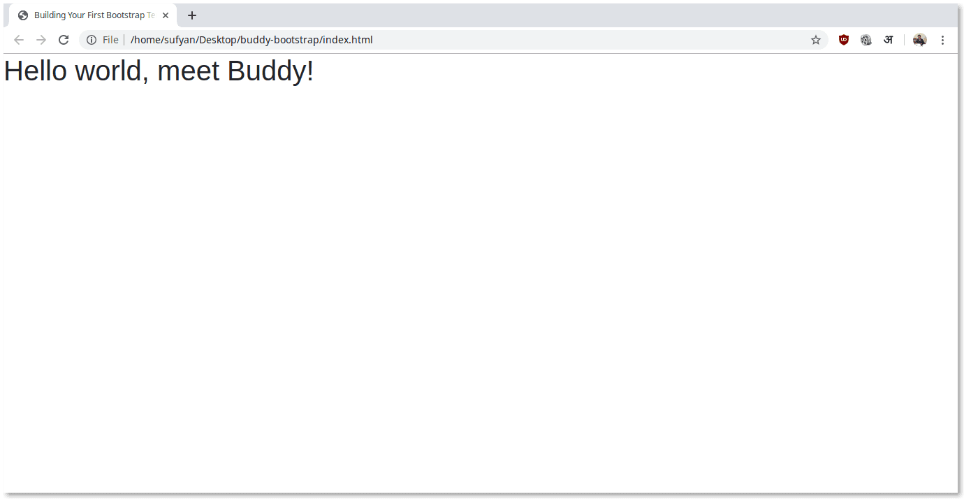 Building Our First Bootstrap Template