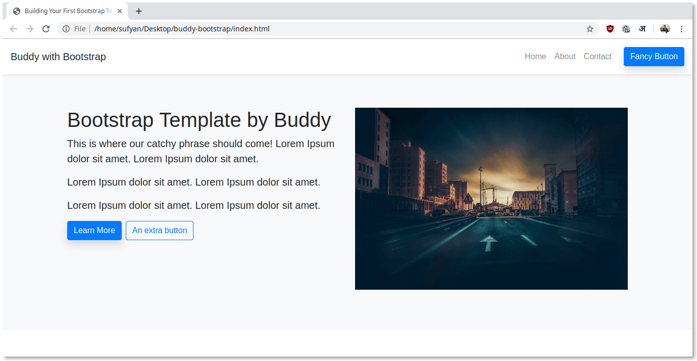 Adding a Hero Section