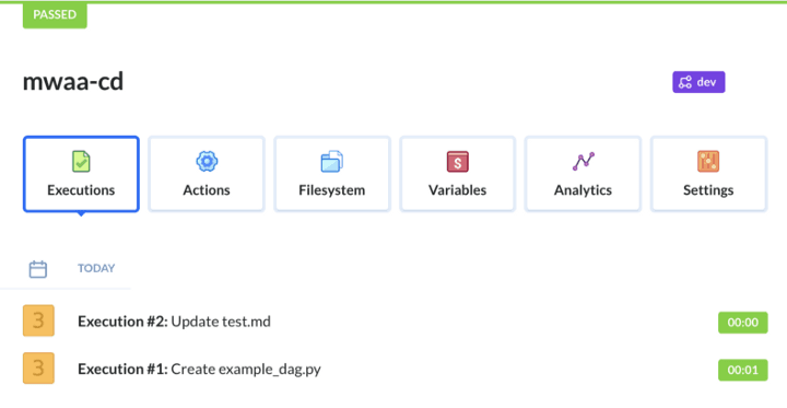 Triggered CI/CD pipeline in Buddy — image by author