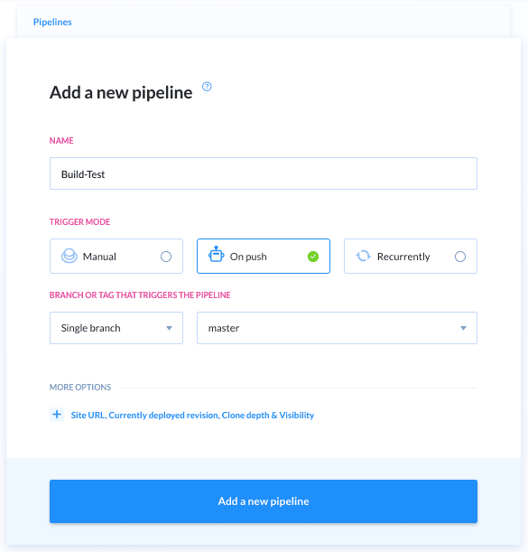 Add pipeline trigger mode
