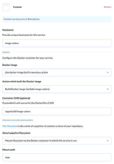 Configure Lambda container as a service