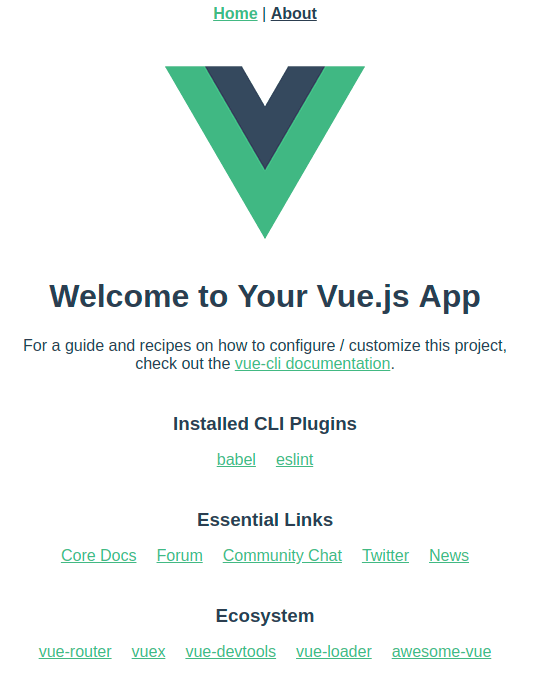 Creating a Vue project