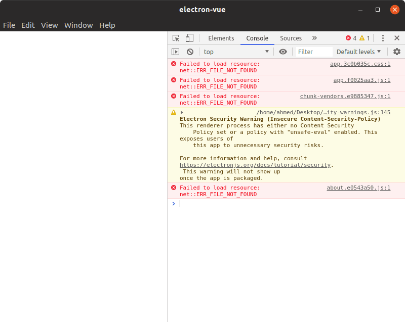 Vue app opened inside a native GUI window using Electron