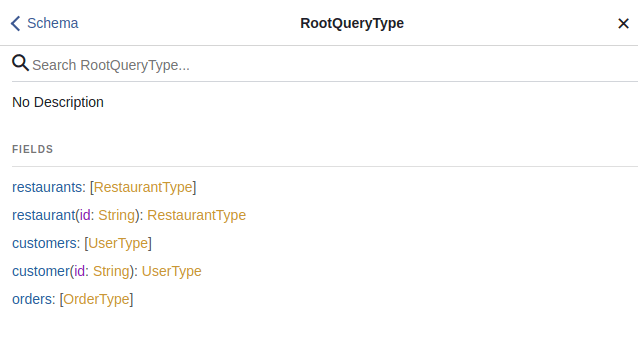 GraphQL documentation panel