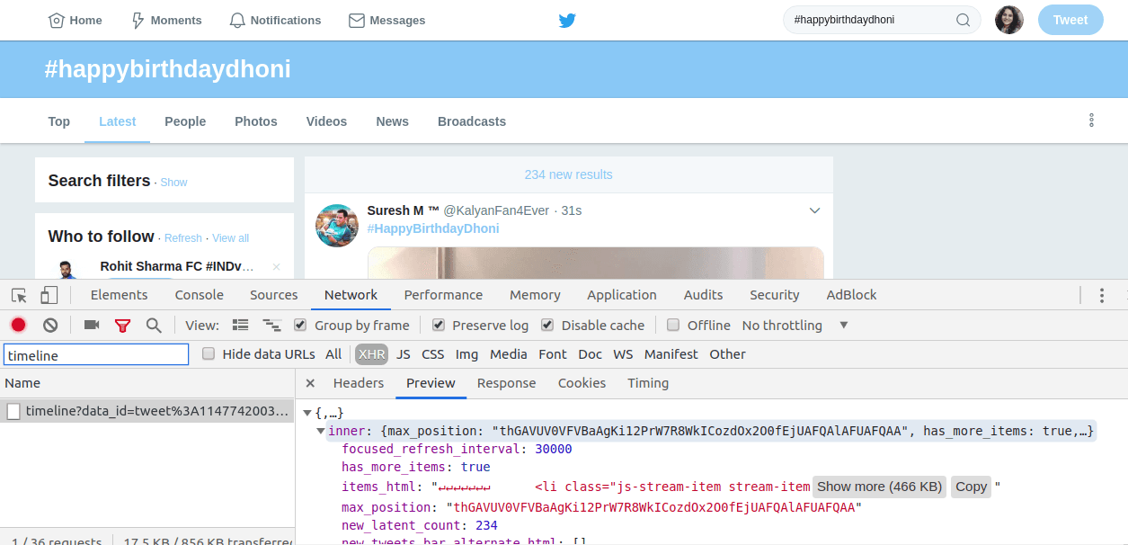 Twitter New Tweets Notification Bar