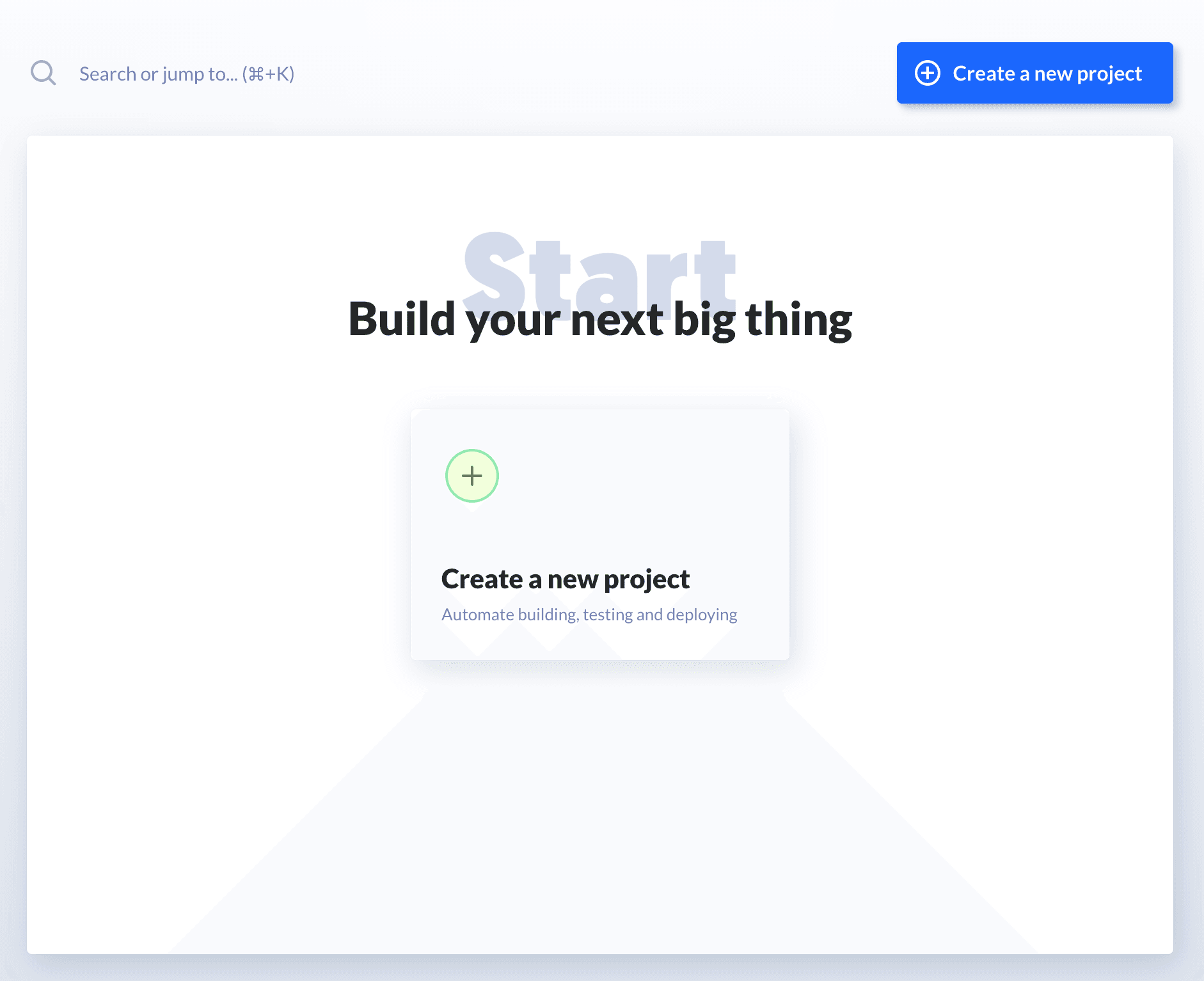 Creating a new project