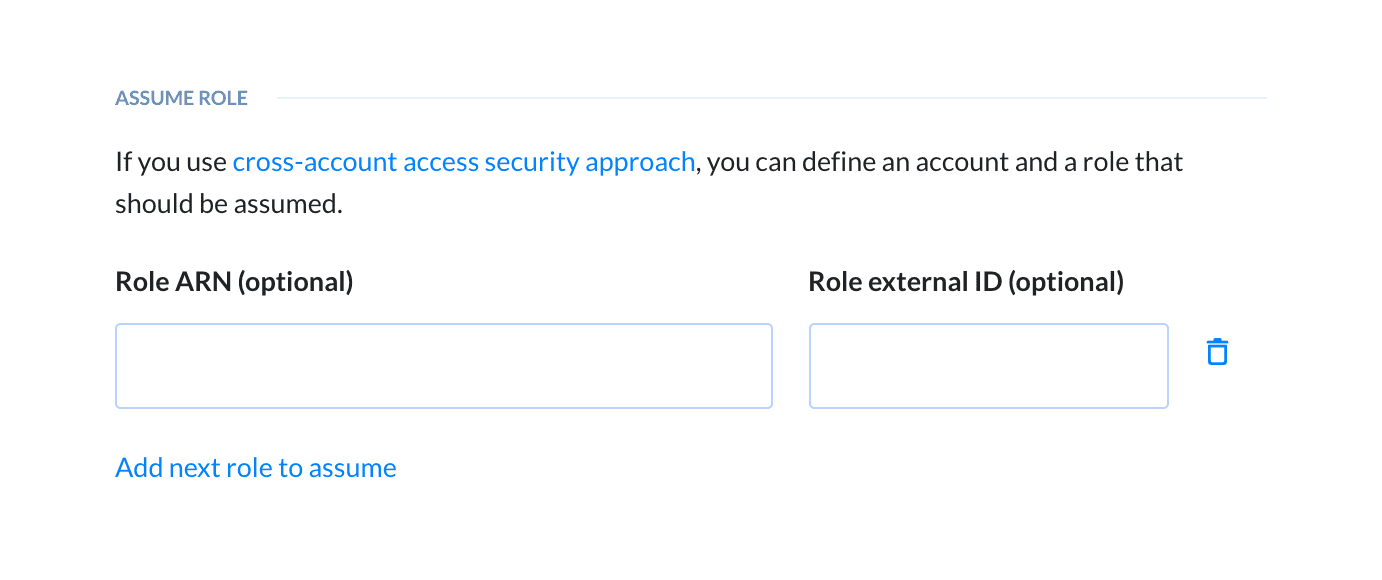 Role assumption with access keys