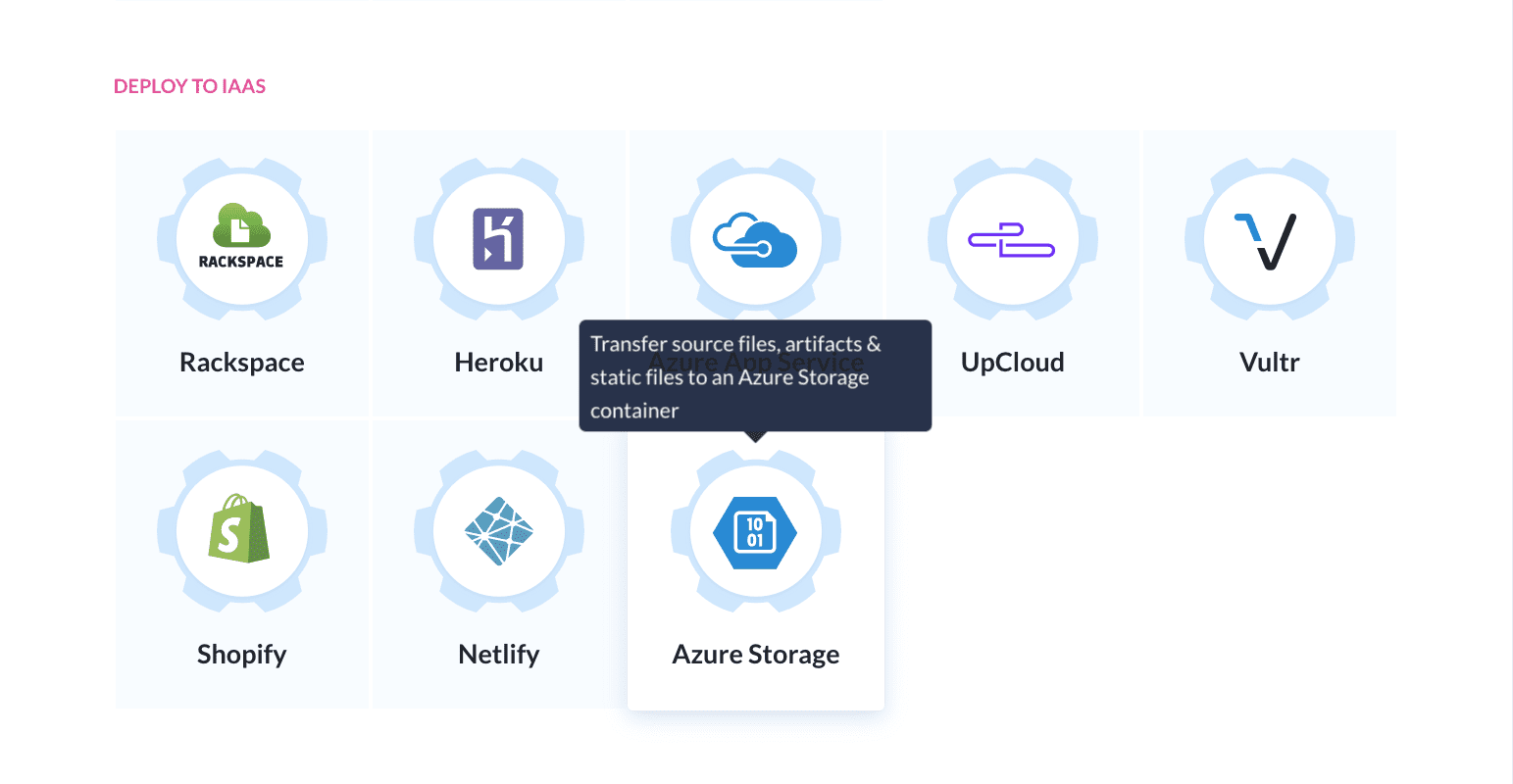 Azure Storage action location