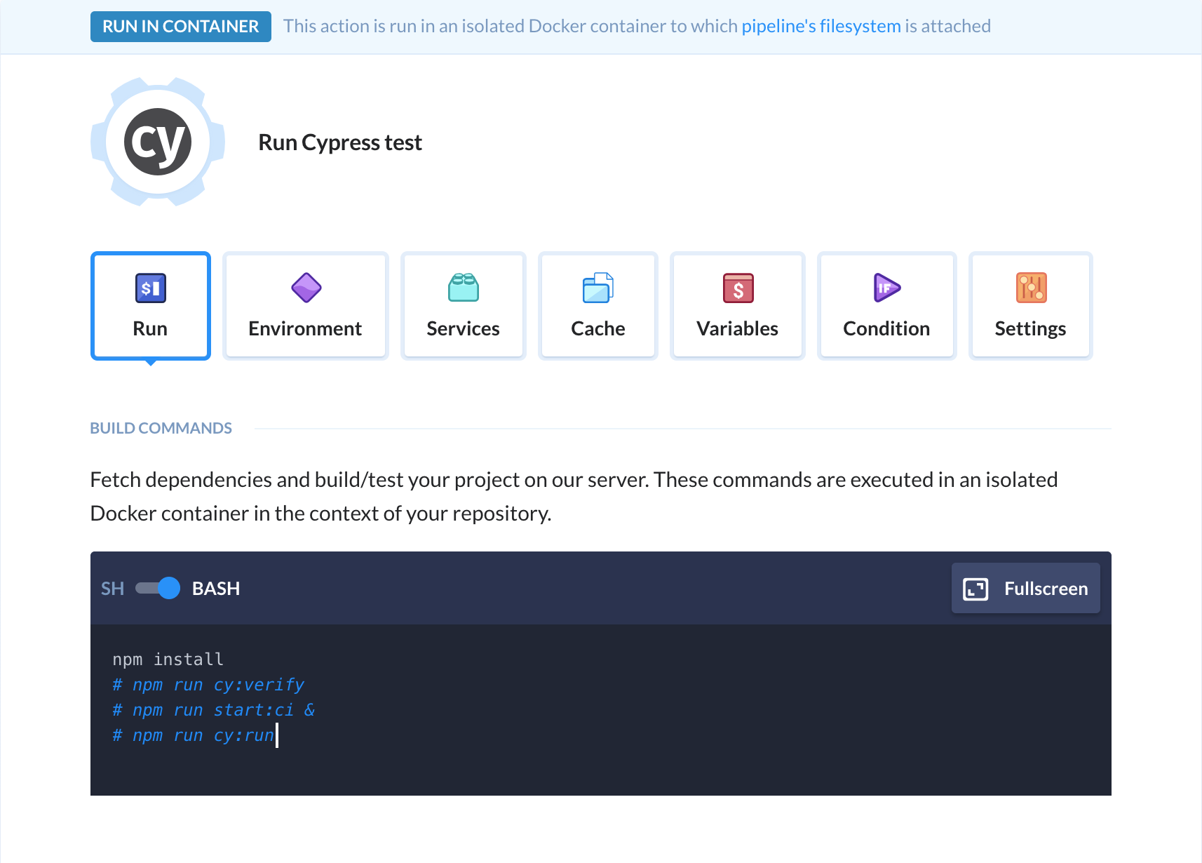 New feature: Run E2E Tests with Cypress.io | Buddy: The  