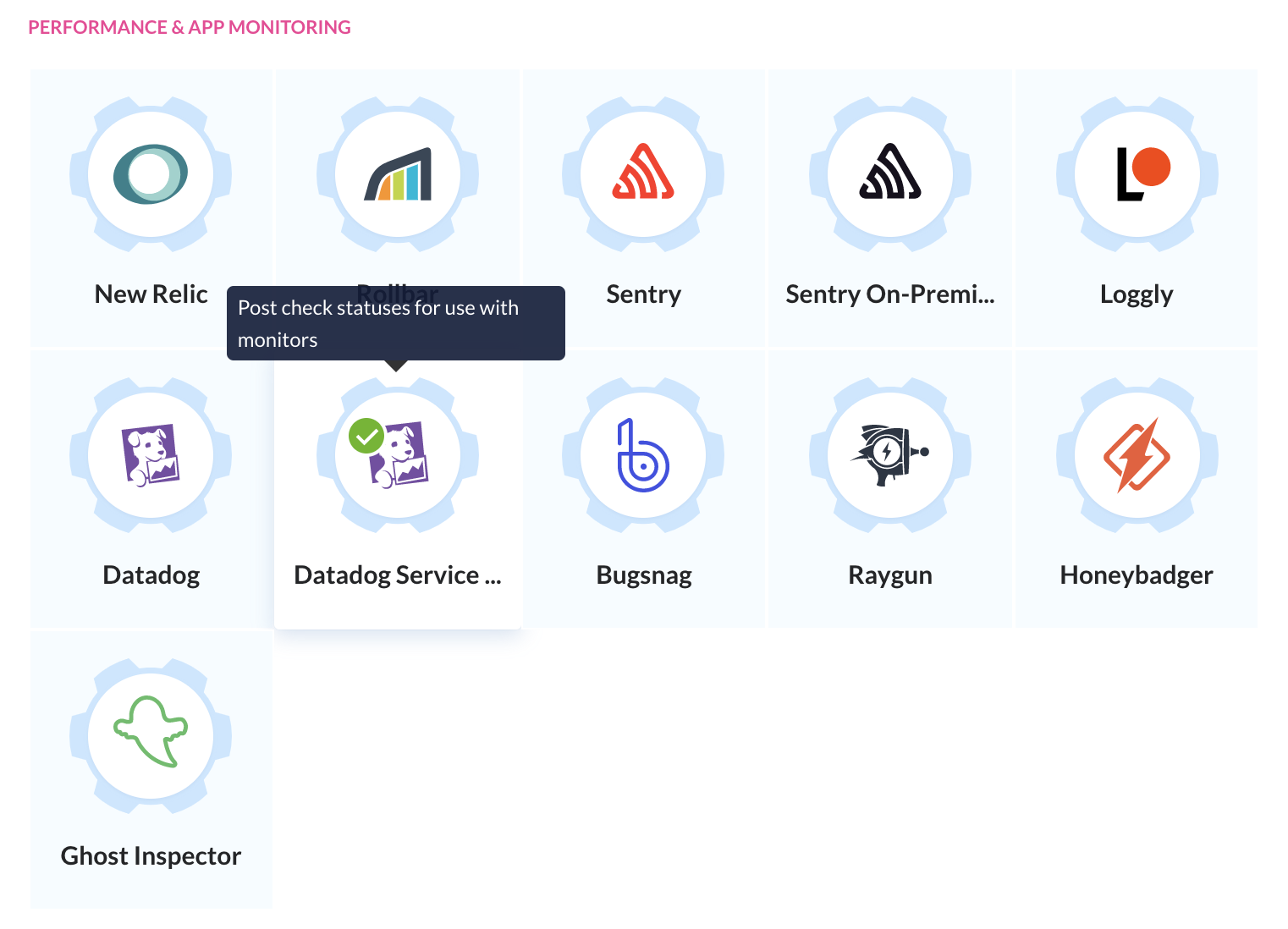 App monitoring actions