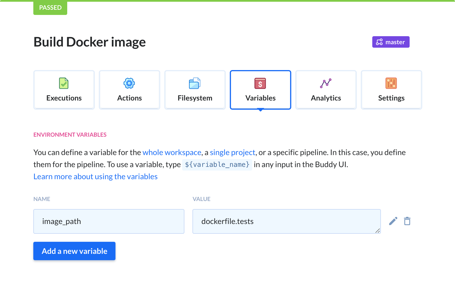 ENV VAR setup