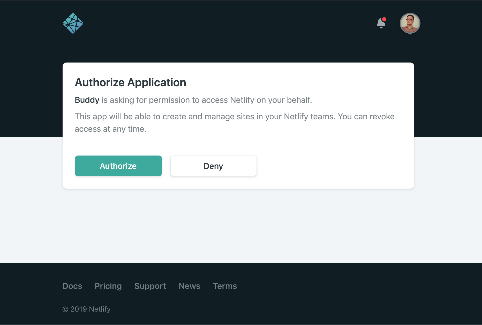 Netlify Authorization