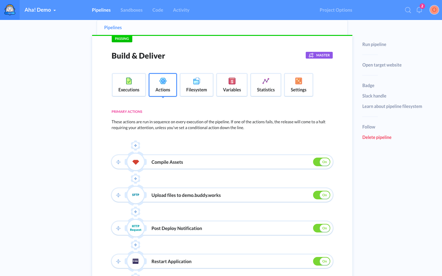 New Pipelines view