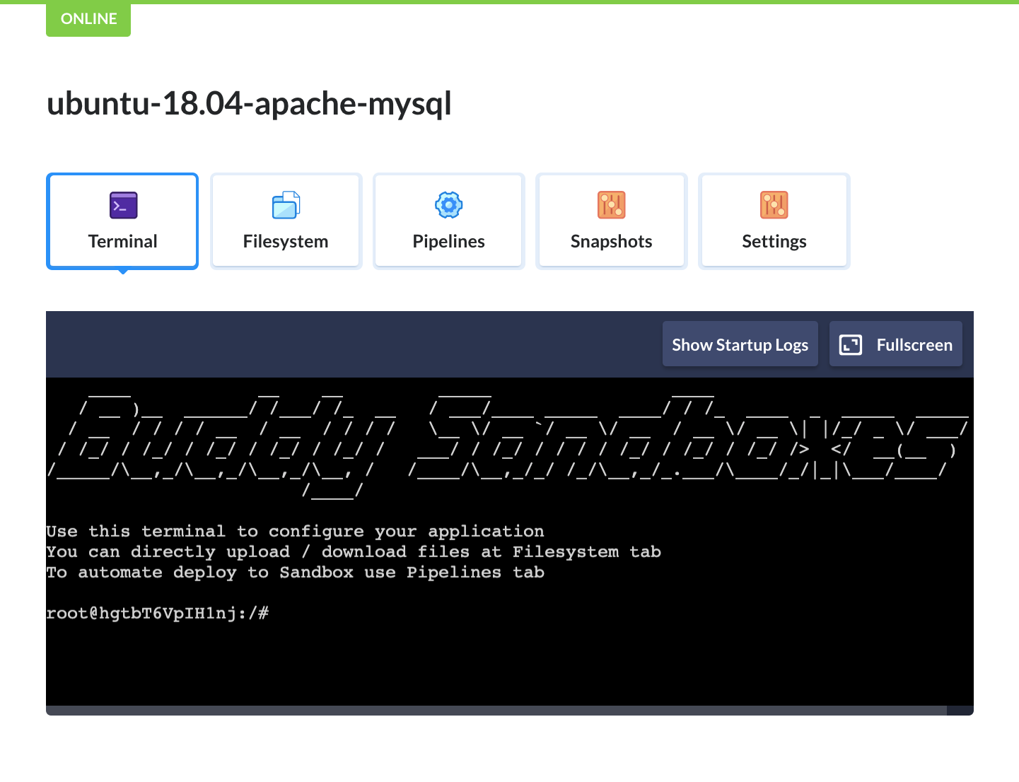 The new Sandbox terminal