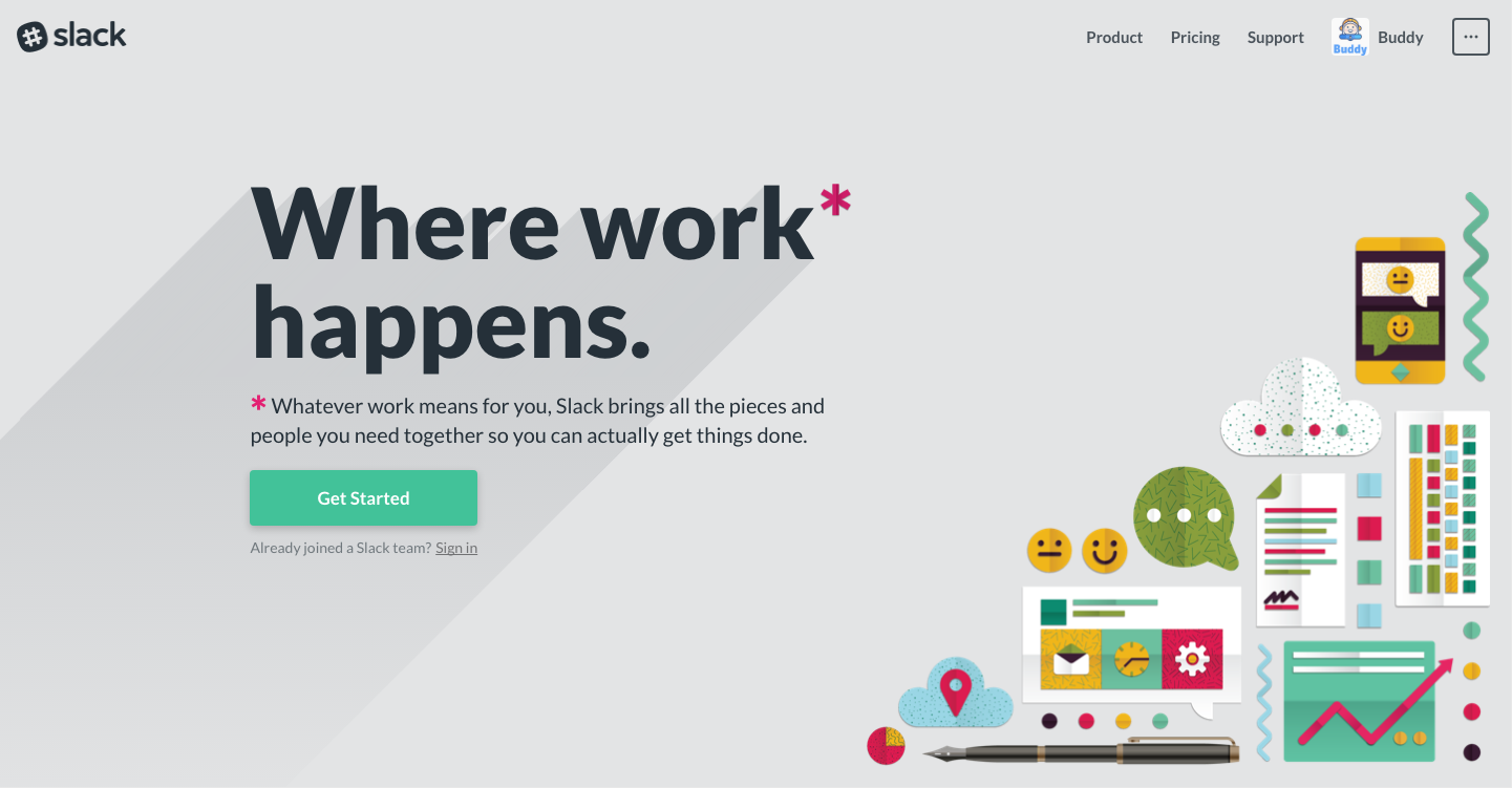 Slack website