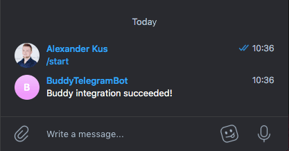 Telegram notification