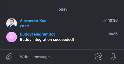 Telegram bot send message to channel