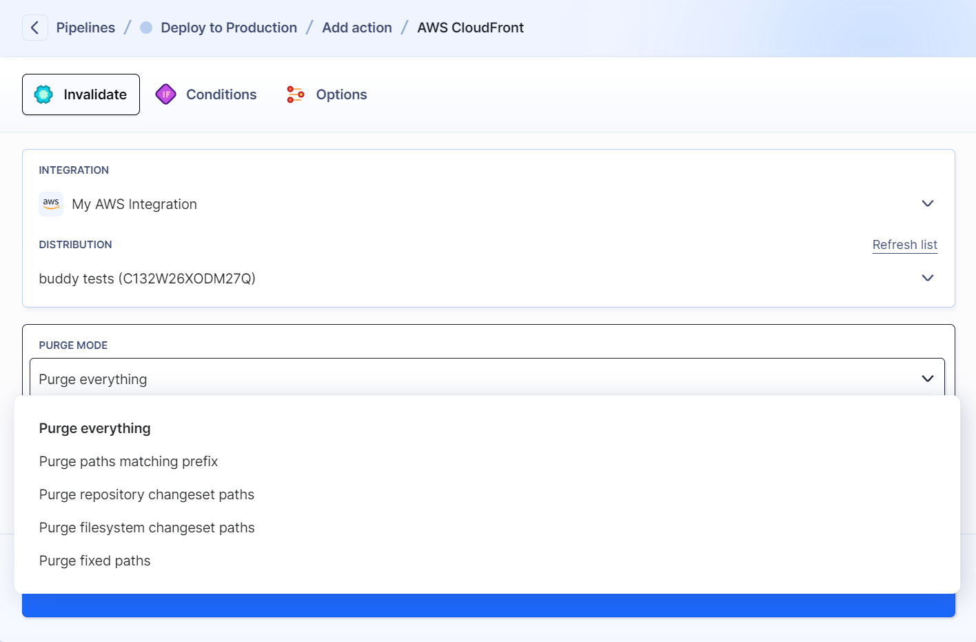 CloudFront configuration