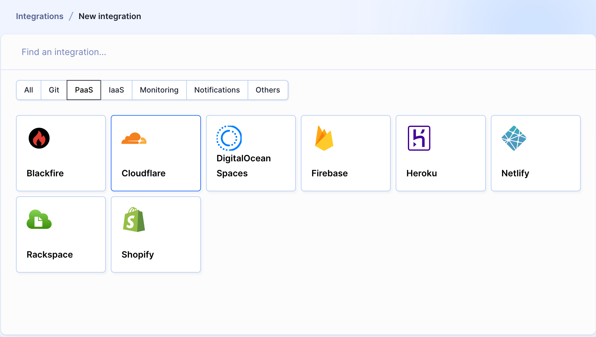 Cloudflare integration