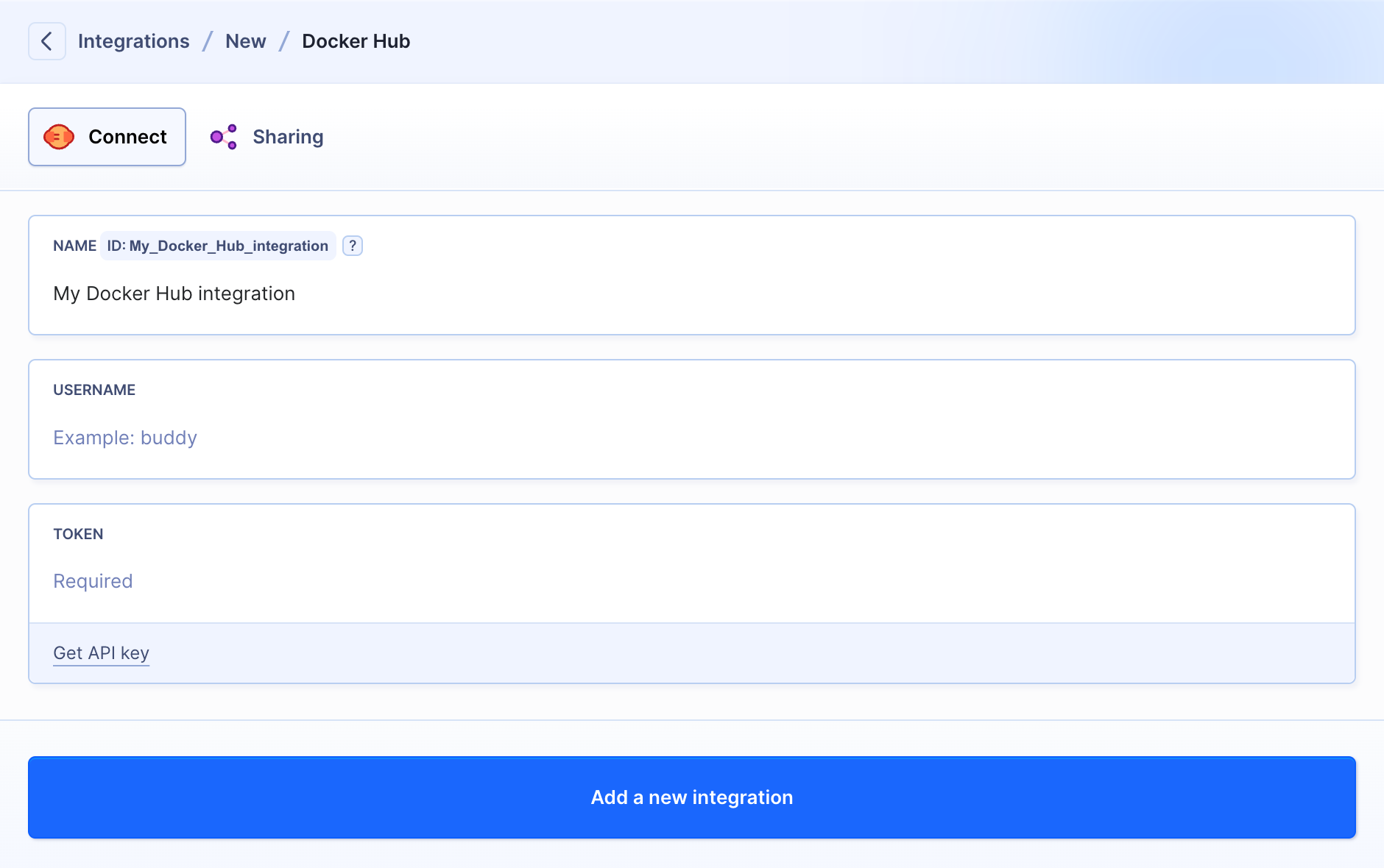 Adding a DockerHub integration