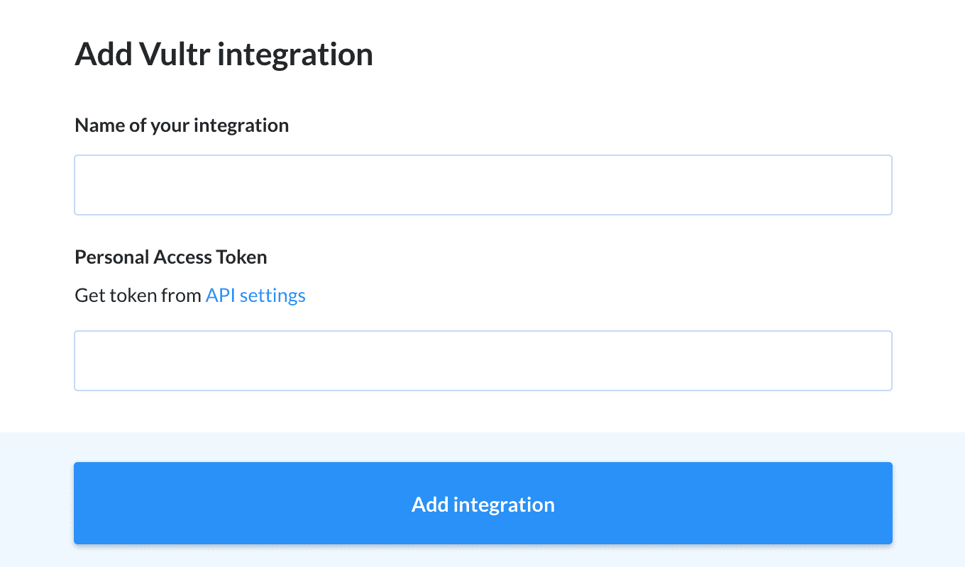Adding Vultr integration