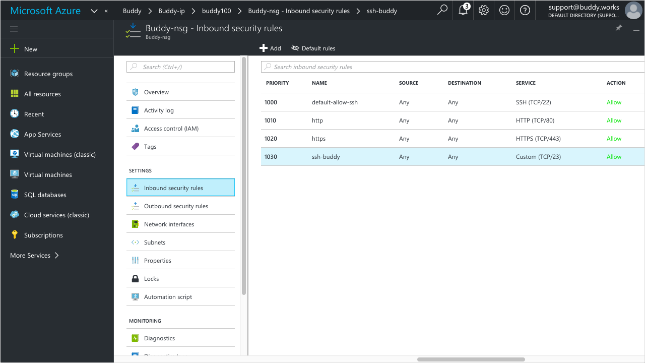 Setting up ports on Azure #2